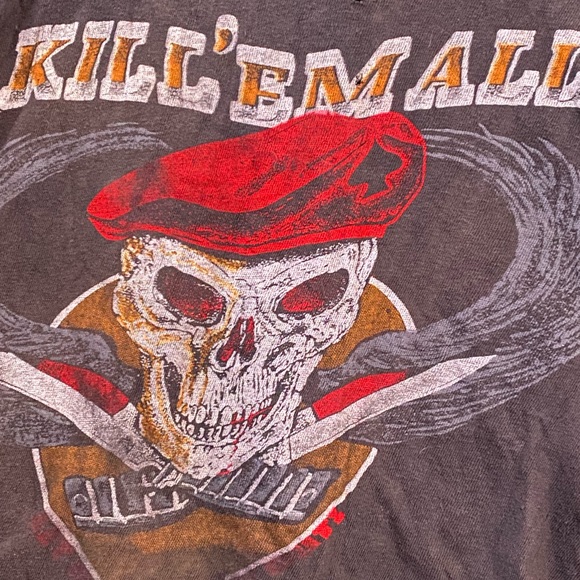 Rare 70s kill em all distressed T shirt - Picture 2 of 6